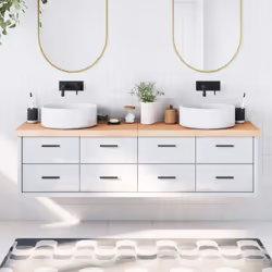 State pensando di rinnovare i vostri ripiani a casa? Questo piano da bagno in legno è la scelta che fa per voi! Struttura res ...