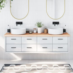 Vidaxl - Piano Bagno 180x50x6 cm in Legno Massello Non Trattato 50955