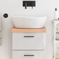 Vidaxl - Piano Bagno Marrone Chiaro 40x30x6 cm Legno Massello Trattato 70269