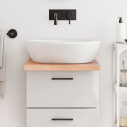 Vidaxl - Piano Bagno Marrone Chiaro 40x50x4 cm Legno Massello Trattato 83620