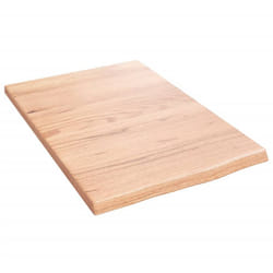 Vidaxl - Piano Bagno Marrone Chiaro 40x60x2 cm Legno Massello Trattato