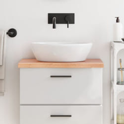 Vidaxl - Piano Bagno Marrone Chiaro 60x30x4 cm Legno Massello Trattato
