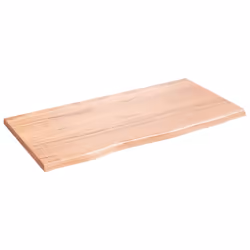 Piano Bagno Marrone Chiaro 80x40x2 cm Legno Massello Trattatocod mxl 98445 - Vista aggiuntiva 2