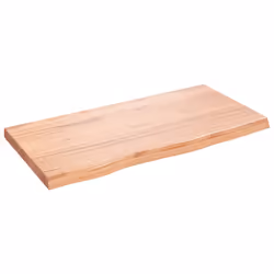Piano Bagno Marrone 80x40x(2-4) cm Legno Massello Trattatocod mxl 74451 - Vista aggiuntiva 2