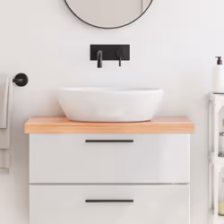 State pensando di rinnovare i vostri ripiani a casa? Questo piano da bagno in legno è la scelta che fa per voi! Struttura res ...