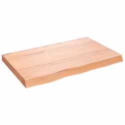 Piano Bagno Marrone 80x50x(2-6) cm Legno Massello Trattatocod mxl 103608 - Vista aggiuntiva 2