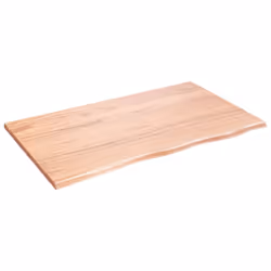 Piano Bagno Marrone Chiaro 100x60x2 cm Legno Massello Trattatocod mxl 71904 - Vista aggiuntiva 2