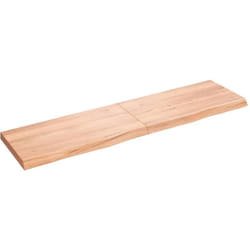 Vidaxl - Piano Bagno Marrone 120x30x(2-4) cm Legno Massello Trattato