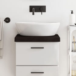 Vidaxl - Piano Bagno Grigio Scuro 40x30x6 cm Legno Massello Trattato 83426