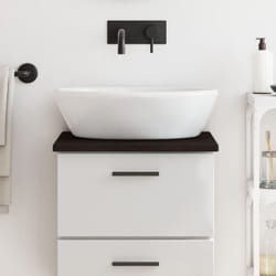 vidaXL Piano Bagno Marrone Scuro 40x40x2 cm Legno Massello Trattato
