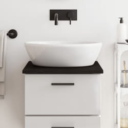 Vidaxl - Piano Bagno Grigio Scuro 40x50x2 cm Legno Massello Trattato 95931