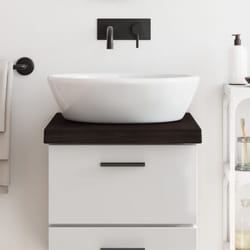 Vidaxl - Piano Bagno Grigio Scuro 40x50x6 cm Legno Massello Trattato 41565