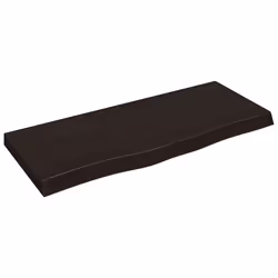 Piano Bagno Marrone Scuro 100x40x(2-6)cm Legno Trattatocod mxl 78906 - Vista aggiuntiva 2