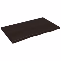 Piano Bagno Marrone Scuro 100x60x(2-4)cm Legno Trattatocod mxl 102851 - Vista aggiuntiva 2