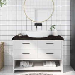 Piano Bagno Marrone Scuro 120x50x(2-6)cm Legno Trattatocod mxl 95892