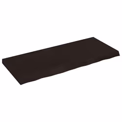 Piano Bagno Marrone Scuro 120x50x(2-6)cm Legno Trattatocod mxl 95892 - Vista aggiuntiva 2