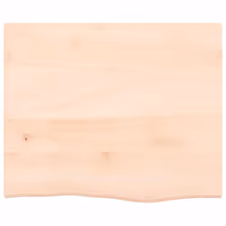 Piano per Tavolo 60x50x2 cm in Rovere Massello Non Trattatocod mxl 96806 - Vista aggiuntiva 3