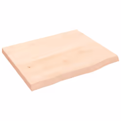 Piano per Tavolo 60x50x(2-4) cm in Rovere Massello Non Trattatocod mxl 72806 - Vista aggiuntiva 2