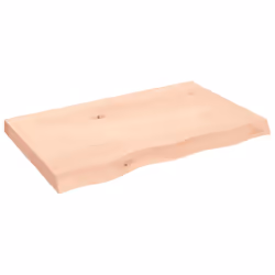 Piano per Tavolo 80x50x(2-6) cm in Rovere Massello Non Trattatocod mxl 120729 - Vista aggiuntiva 2