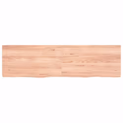 Piano Tavolo Marrone 180x50x(2-6) cm Massello Rovere Trattatocod mxl 120761