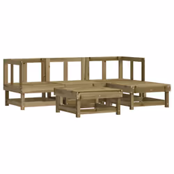 Set Divani da Giardino 5pz con Cuscini Legno Impregnato di Pinocod mxl 77203 - Vista aggiuntiva 3