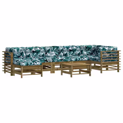Set Divani da Giardino 8pz con Cuscini Legno Impregnato di Pinocod mxl 100464 - Vista aggiuntiva 2
