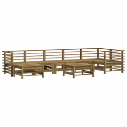 Set Divani da Giardino 8pz con Cuscini Legno Impregnato di Pinocod mxl 100464 - Vista aggiuntiva 3