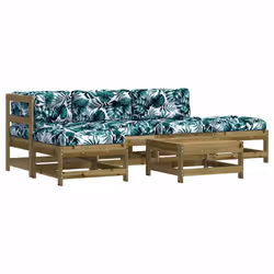 Set Divani da Giardino 6pz con Cuscini Legno Impregnato di Pinocod mxl 101159 - Vista aggiuntiva 2