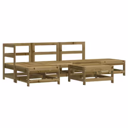 Set Divani da Giardino 6pz con Cuscini Legno Impregnato di Pinocod mxl 101159 - Vista aggiuntiva 3