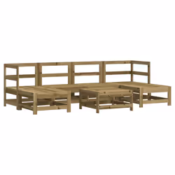Set Divani da Giardino 7pz con Cuscini Legno Impregnato di Pinocod mxl 76514 - Vista aggiuntiva 3