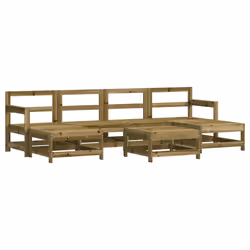 Set Divani da Giardino 7pz con Cuscini Legno Impregnato di Pinocod mxl 124442 - Vista aggiuntiva 3