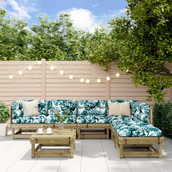 Set Divani da Giardino 7pz con Cuscini Legno Impregnato di Pinocod mxl 124452