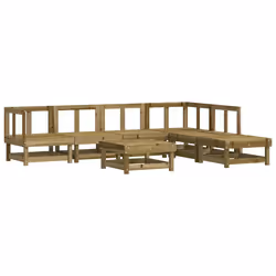 Set Divani da Giardino 7pz con Cuscini Legno Impregnato di Pinocod mxl 124452 - Vista aggiuntiva 3