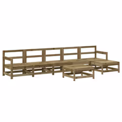 Set Divani da Giardino 7pz con Cuscini Legno Impregnato di Pinocod mxl 124450 - Vista aggiuntiva 3