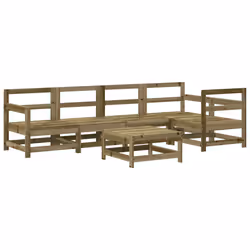 Set Divani da Giardino 6pz con Cuscini Legno Impregnato di Pinocod mxl 124439 - Vista aggiuntiva 3