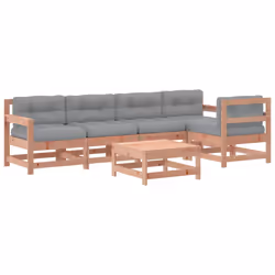 Set Divani Giardino 6 pz con Cuscini Legno Massello di Douglascod mxl 77192 - Vista aggiuntiva 2