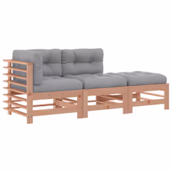 Set Divani Giardino 3pz con Cuscini Legno Massello di Douglascod mxl 76510 - Vista aggiuntiva 2