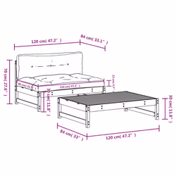 VidaXL 3186105 set mobili da esterno - Vista aggiuntiva 8