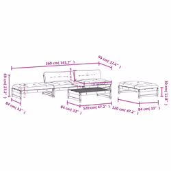 VidaXL 3186117 set mobili da esterno - Vista aggiuntiva 8