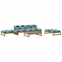 Set Divani da Giardino 5pz con Cuscini Legno Impregnato di Pinocod mxl 125339 - Vista aggiuntiva 2
