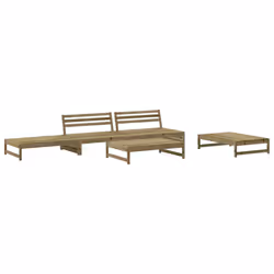 Set Divani da Giardino 5pz con Cuscini Legno Impregnato di Pinocod mxl 125339 - Vista aggiuntiva 3