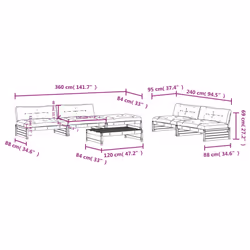 VidaXL 3186124 set mobili da esterno - Vista aggiuntiva 8