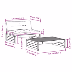 VidaXL 3186133 set mobili da esterno - Vista aggiuntiva 8
