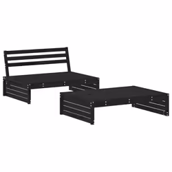 Set Divani da Giardino 2 pz con Cuscini in Legno Massello Nerocod mxl 125309 - Vista aggiuntiva 3