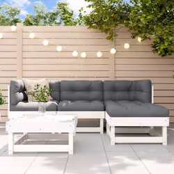 Questo set di mobili da giardino in legno, che si distingue per il design a doghe, sarà un ottimo complemento al vostro giard ...