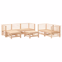 Set Salotto da Giardino 7 pz in Legno Massello di Pinocod mxl 70017 - Vista aggiuntiva 2