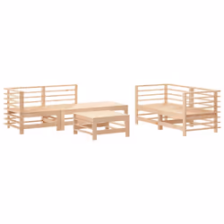 Set Salotto da Giardino 6 pz in Legno Massello di Pinocod mxl 93978 - Vista aggiuntiva 2