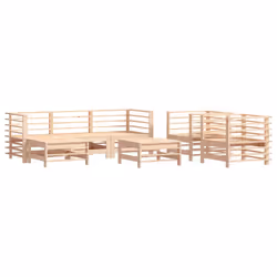 Set Salotto da Giardino 7 pz in Legno Massello di Pinocod mxl 93985 - Vista aggiuntiva 2