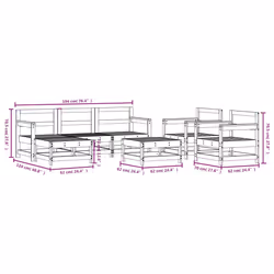 VidaXL 3186257 set mobili da esterno - Vista aggiuntiva 8