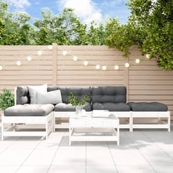 Set Salotto da Giardino 6 pz Bianco in Legno Massello di Pinocod mxl 94250